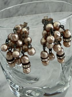 Vintage(1950’s) dangle cluster clip on earrings