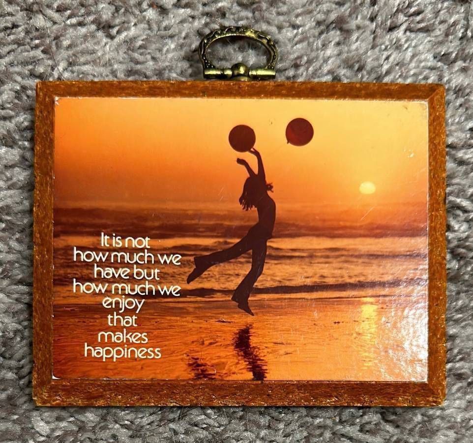 Vintage Wood Plaque Wall Decor It Is Not How Much We Have But How Much We Enjoy That Makes Happiness