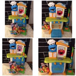 Sesame Street Interactive Play Kitchen Set Everything Included