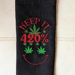 Black, Red And Green "Keep It 420%" Bottle Holder