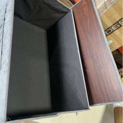 NEW IN BOX - Linen Storage Ottoman Cube, Collapsible Footrest Stool  35.43” x 23.62”x 7.87”