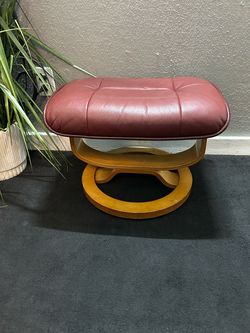 Ekornes Stressless Leather Ottoman Footstool