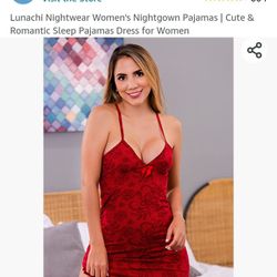 Lunachi Nightwear Women's Nightgown Pajamas | Cute & Romantic Sleep Pajamas Dress for Women
New