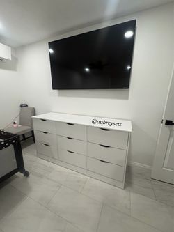White 9 drawer dresser jumbo