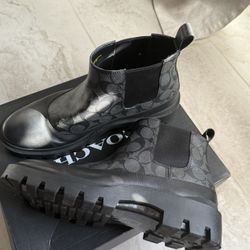 Men’s Black Coach Boots Size 11 