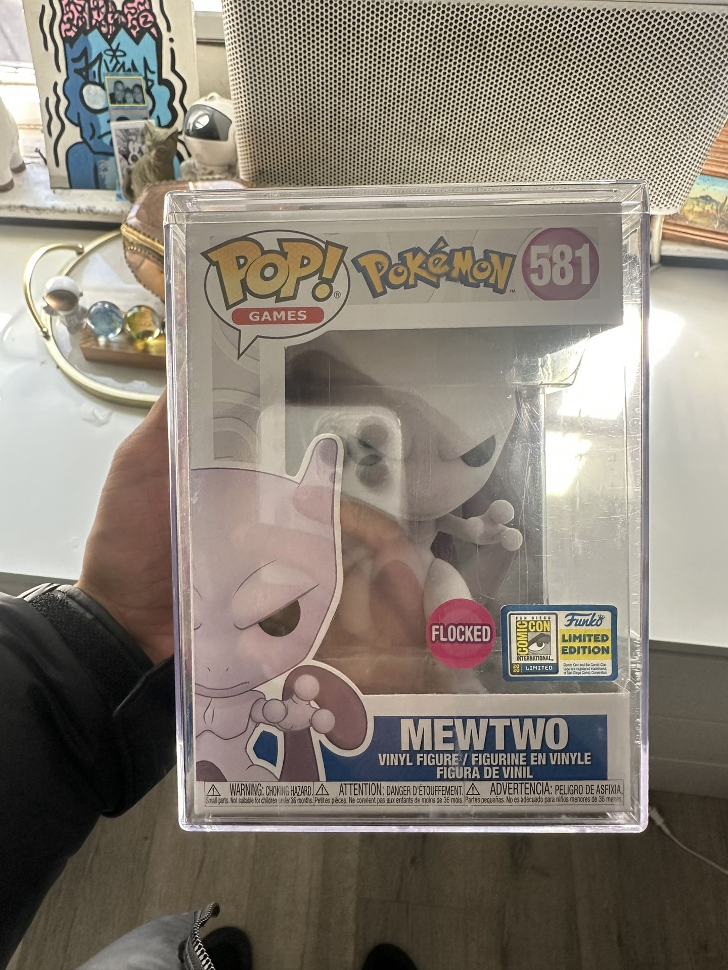 Funko Pop! Vinyl: Mewtwo Flocked #(contact info removed) SDCC Comic Con Exclusive