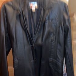 Women’s Large Black Leather Jacket 