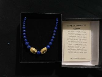 Scarab And lapis Necklace
