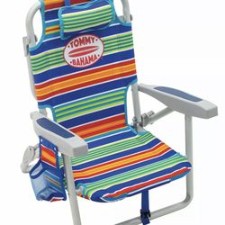 Tommy Bahama 5 Position Kids Beach Chair Portable Folding Backpack Chair