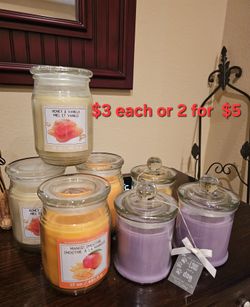 Candles In Jars W/lids