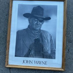 Vintage Framed John, Wayne Print