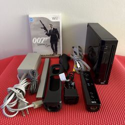 Black Wii System With Game 