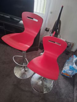 Red barstools