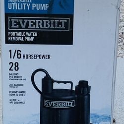 EVERBILI PORTABLE WATER REMOVAL PUMP
