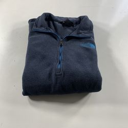 The North Face Mens Small Pullover 1/4 Zip Fleece Jacket Grey