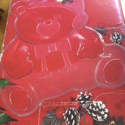 New Glass Platter In Box 