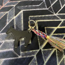 Horse keychain - Colorful Tassel Tail