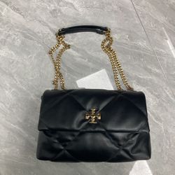 Tory Burch Big Sign Black Handbag
