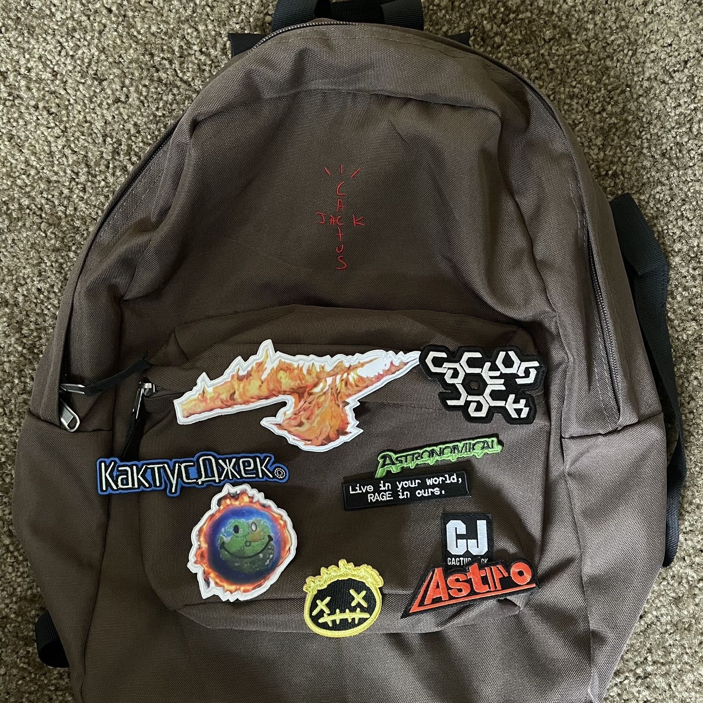 TRAVIS SCOTT CACTUS Jack Backpack With Patch Set Limited Edition $180.00 -  PicClick