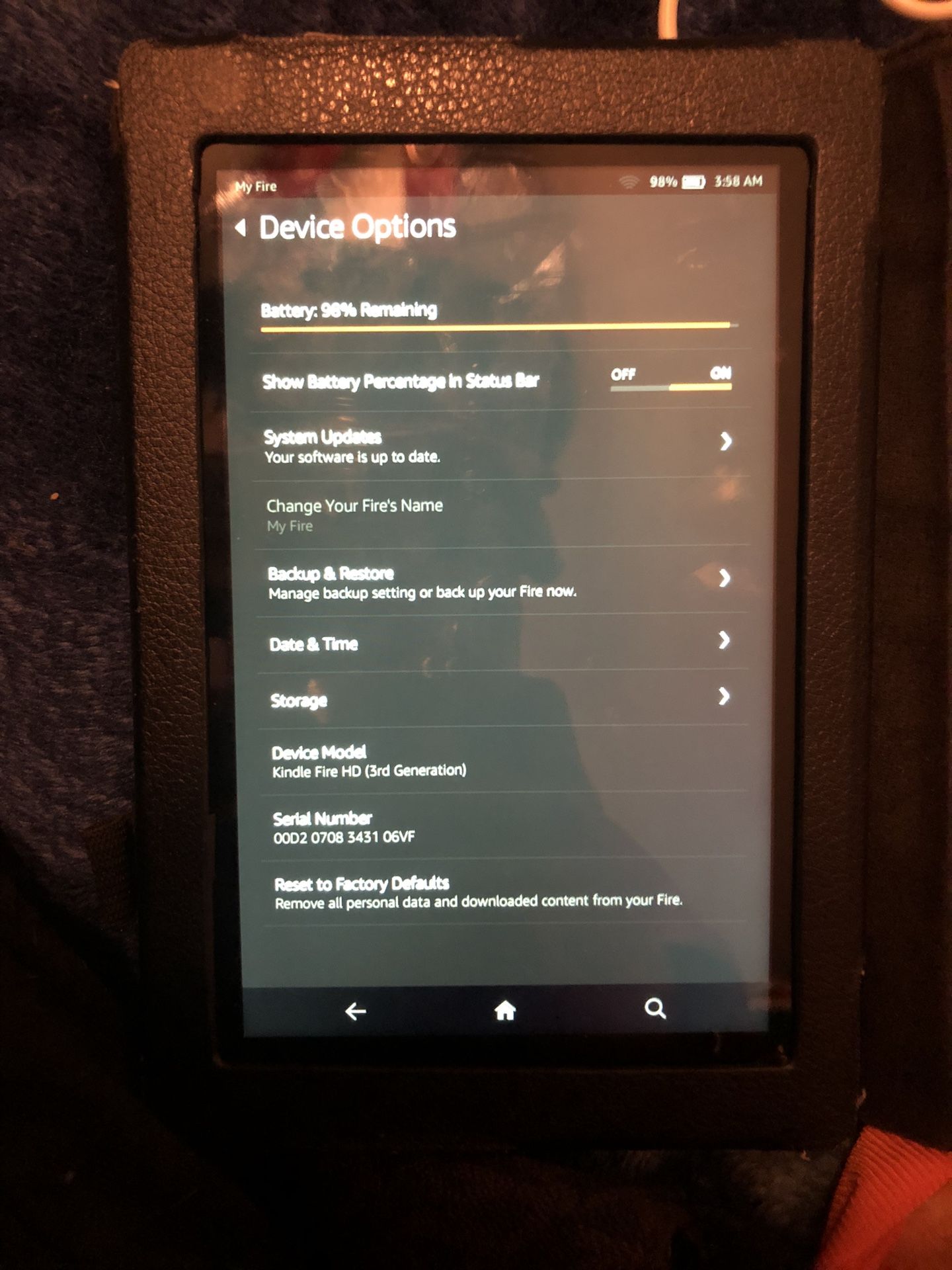 2013 Amazon Kindle Fire Hd 3rd Gen