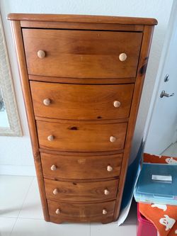 Real Wooden Cabinet Chest with 6 drawers