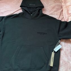 Black Essentials Hoodie Size M