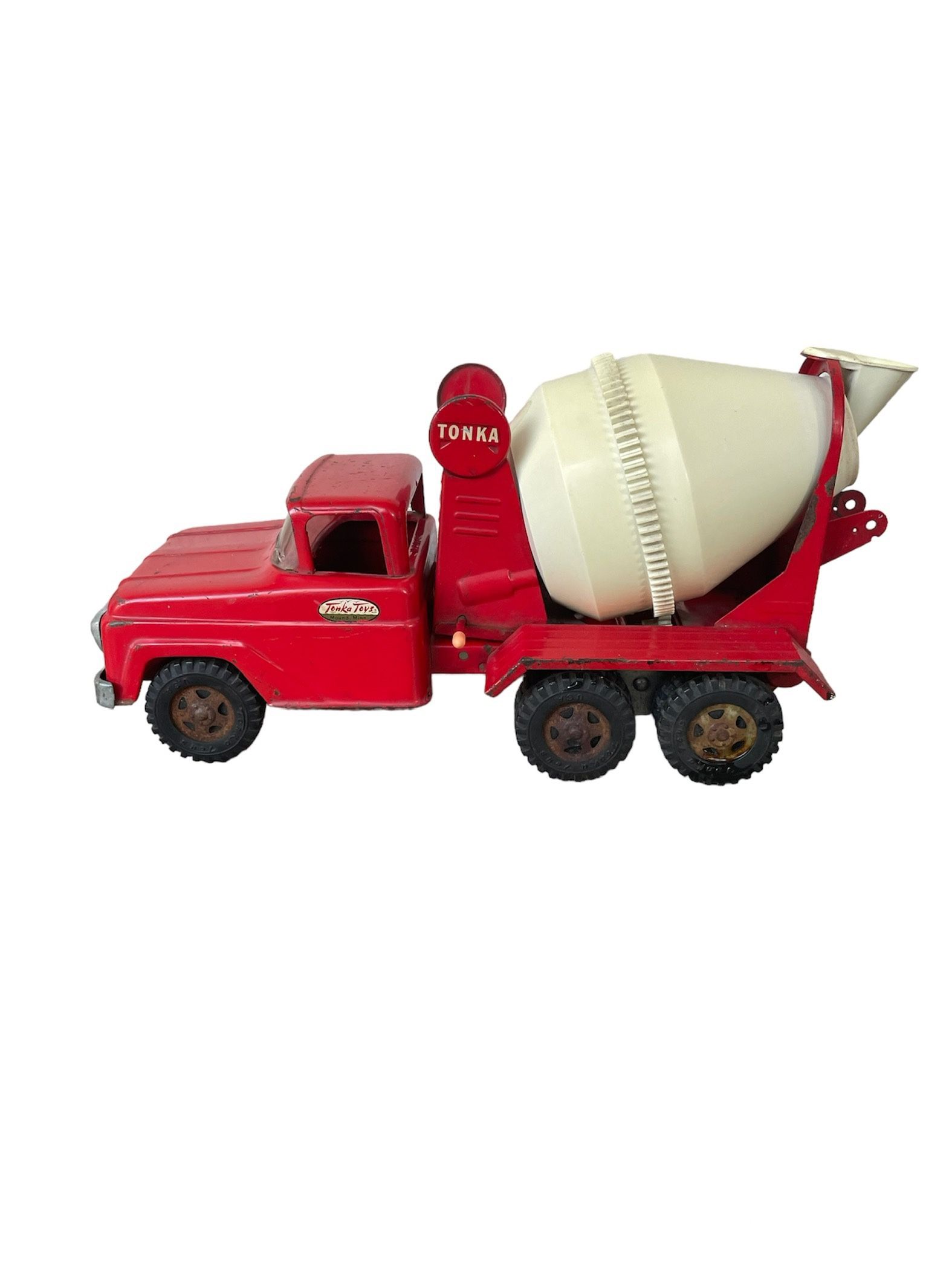 Vintage 60’s Tonka Cement Mixer Truck - red