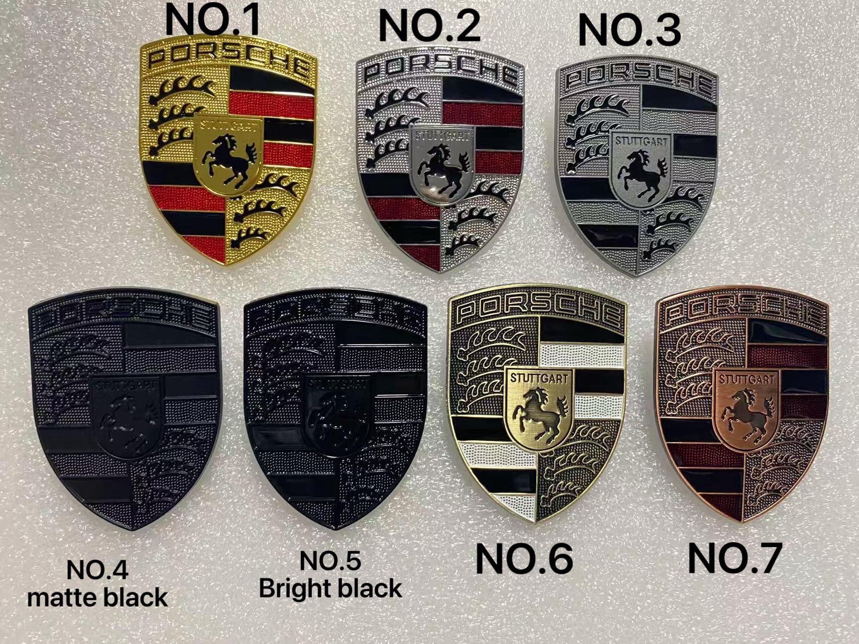 PORSCHE Front Emblem  5*6.7CM