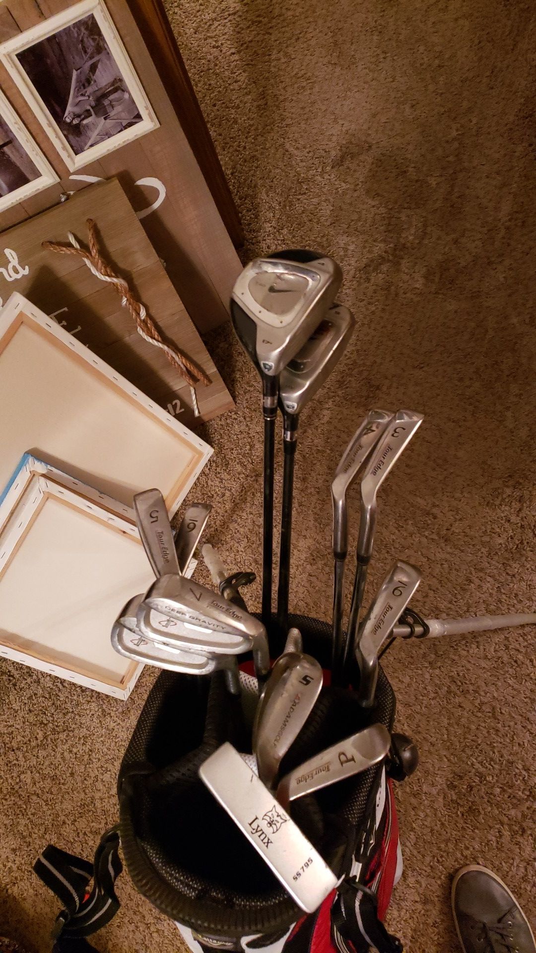Golf Clubs and Bag