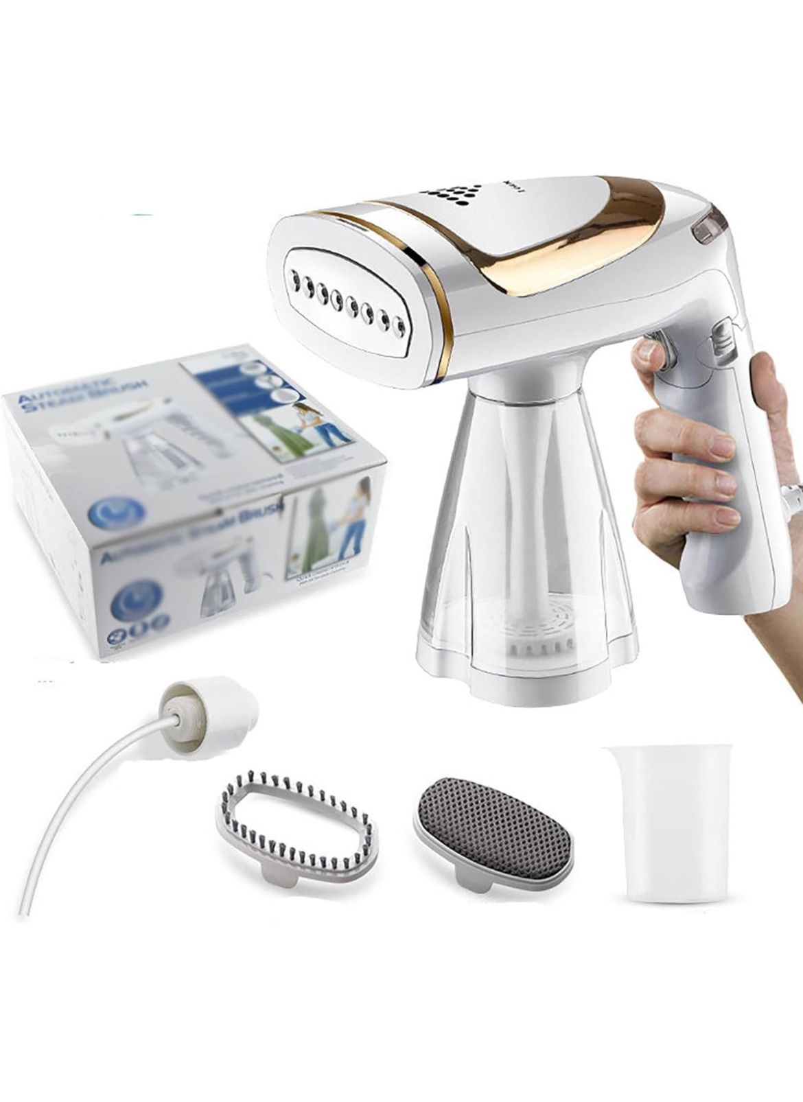 1600W Steamer for Clothes, Portable Handheld Design, Steam Iron Fabric Wrinkle Remover with 40s Fast Heat-up, 250ML Capacity Water Tank,Removes Wrinkl