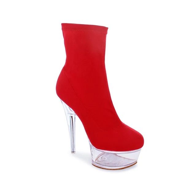 LILIANA MAFIA-5 CLEAR PLATFORM HIGH HEELS