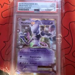 PSA 9 Mewtwo EX 2016 Pokémon XY Evolutions
