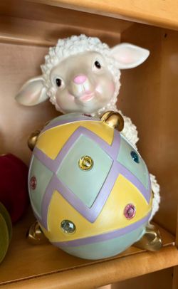 Adorable light up lamb figurine