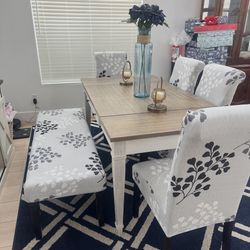 Seat and Bench Covers ONLY Light Gray And Navy Blue Design 