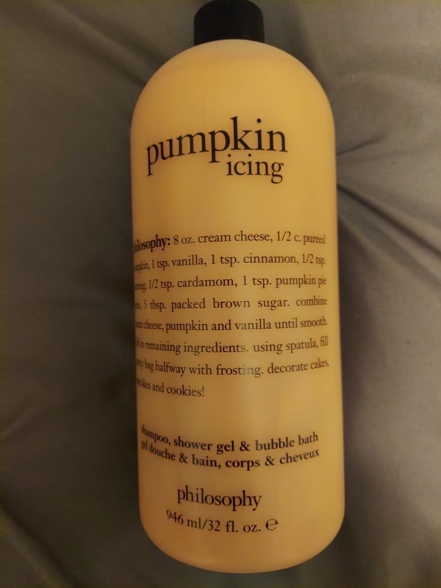 Philosophy 32oz PUMPKIN Icing Shampoo, Shower Gel, Bubble Bath