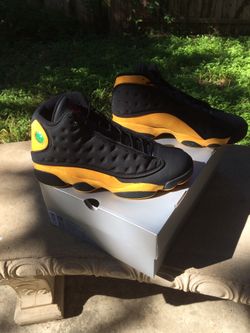 Air Jordan 13 Retro Melo Black Yellow 414571 035 B Grade Size 12