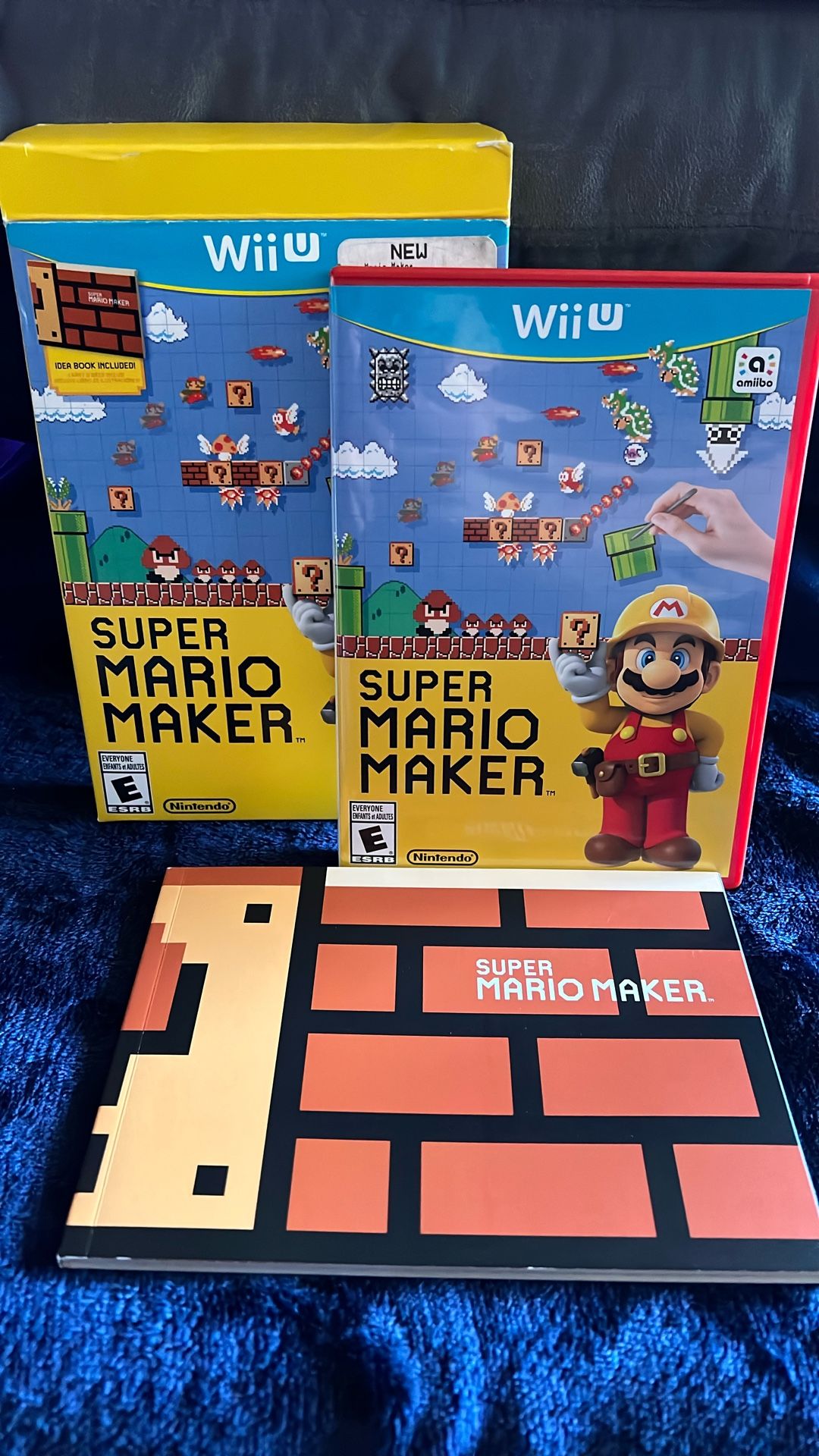 Super Mario Maker W/ Idea Book And Cover Wii U