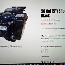 TAB Performance 50 Cal (5") Slip-on Mufflers Black