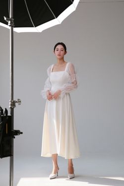 Tulle Balloon Detachable Wedding Sleeves