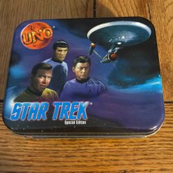 Star Trek Special Ed. Uno Card., with metal Tin