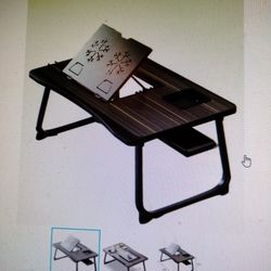 Portable Laptop Table W/Drink Holder, NEW