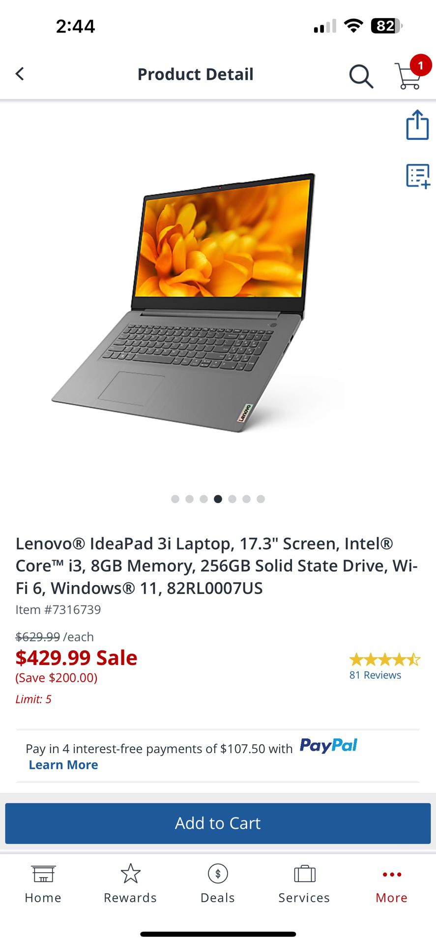 Lenovo Laptop 17.3