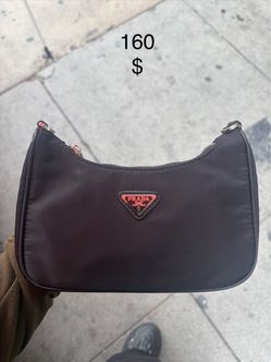 Prada black nylon shoulder bag