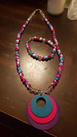 Galaxy necklace and bracelet