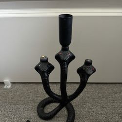 metal candle holder snake, height 11 inches