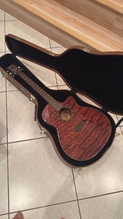 Dean Exotica Bubinga Acoustic-Electric Guitar – Cutaway w/ Built-In Tuner