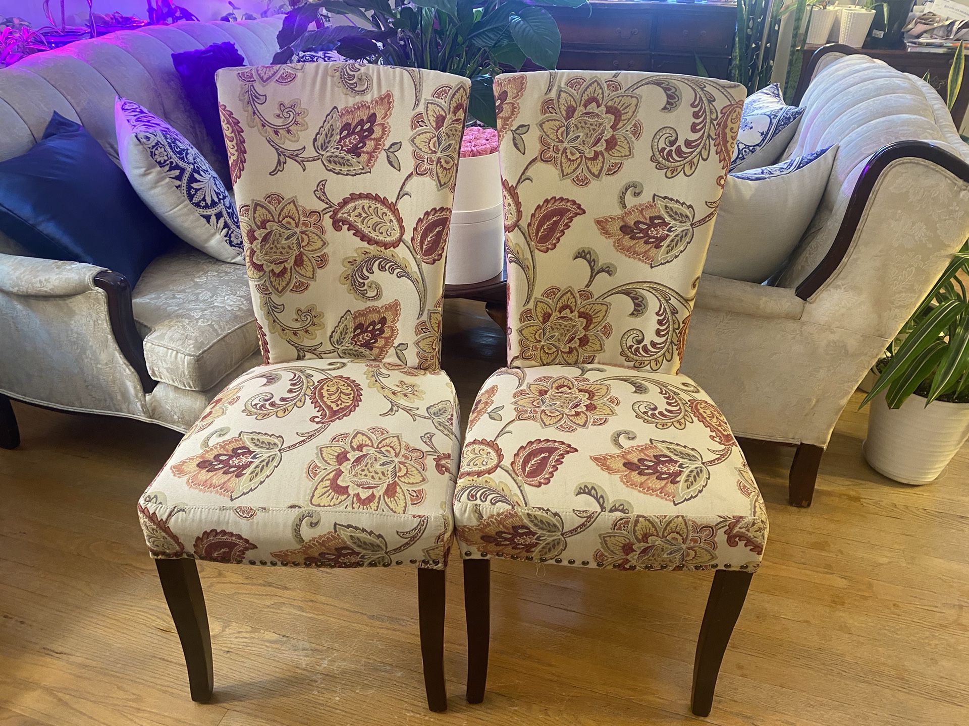 Set/Pair Jacobean Dining Room Chairs 
