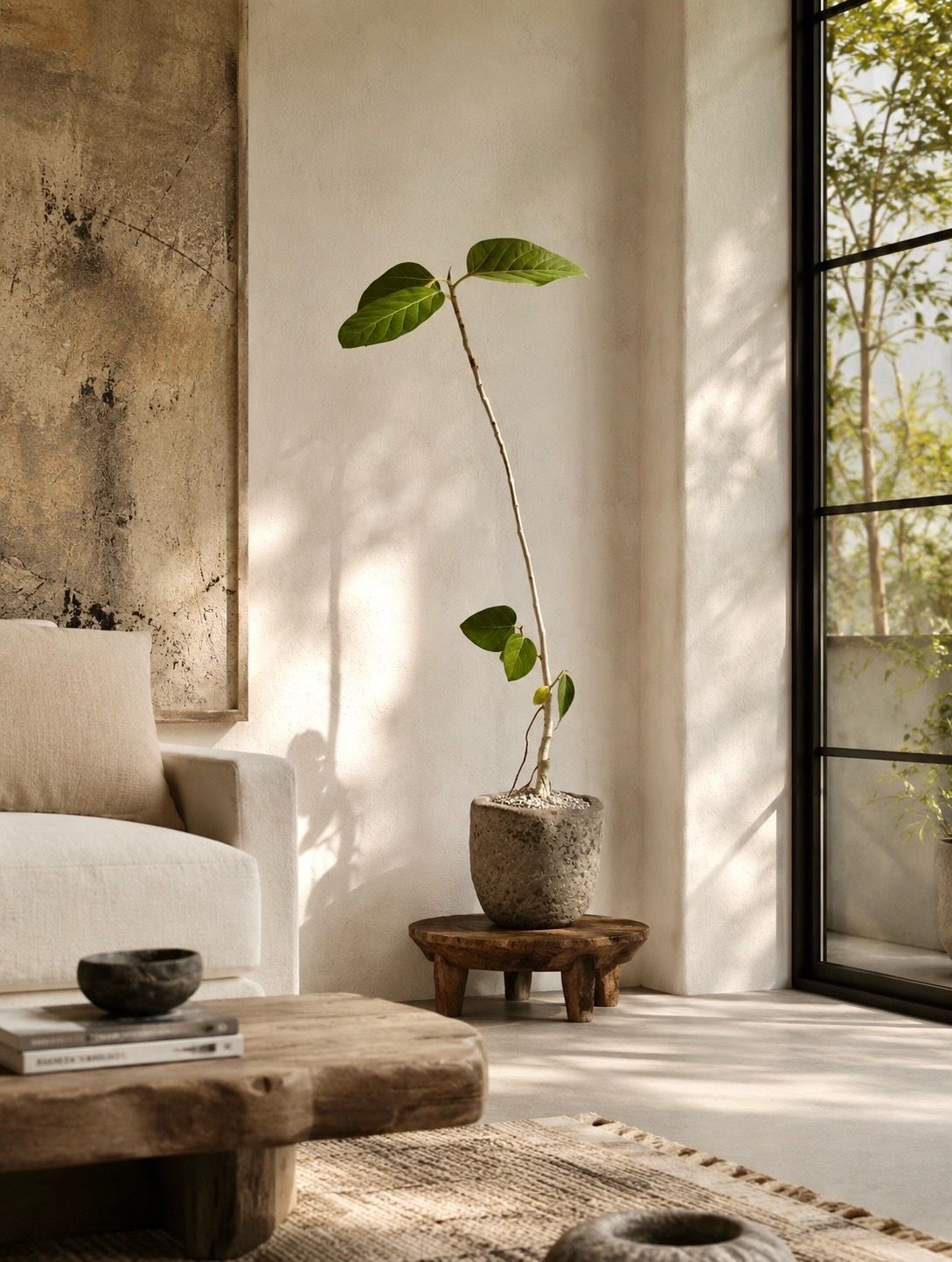 ~ 4 Ft Ficus Audrey (Planter Included). #F3 ‘Local LA Seller’