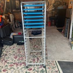 Bakers Rack Industrial. 20 1/4" W, 26" DEEP,  69"tall