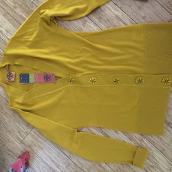 Tory Burch Yellow Cardigan 